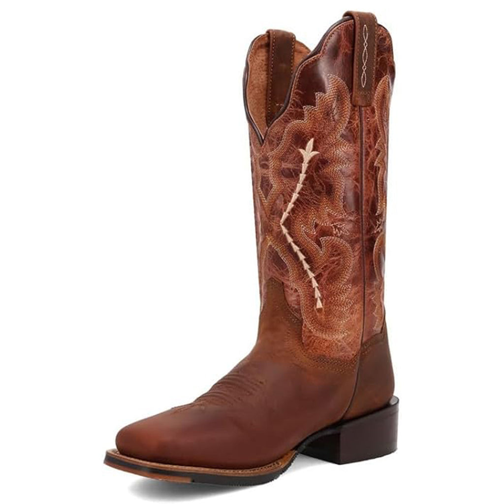 Dan Post Women's Heidi Western Boots with a Broad Square Toe and stitching