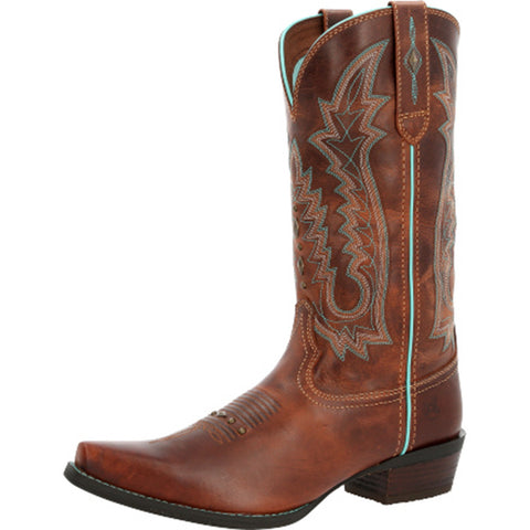 Toasted Peacan Snip Toe with Turquoise Stitching and Studs