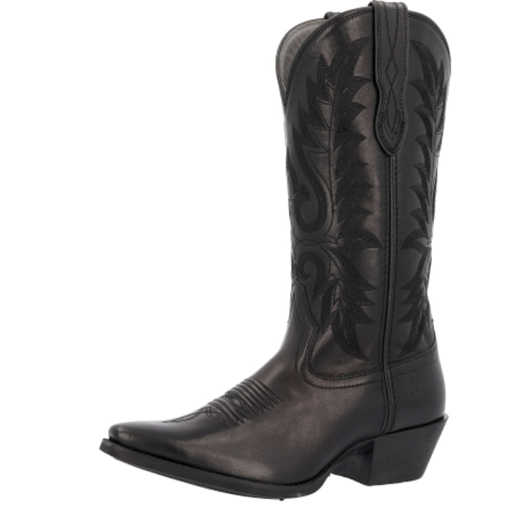 Women's polished 13" solid black western boot