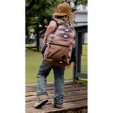 Child wearing backpack 