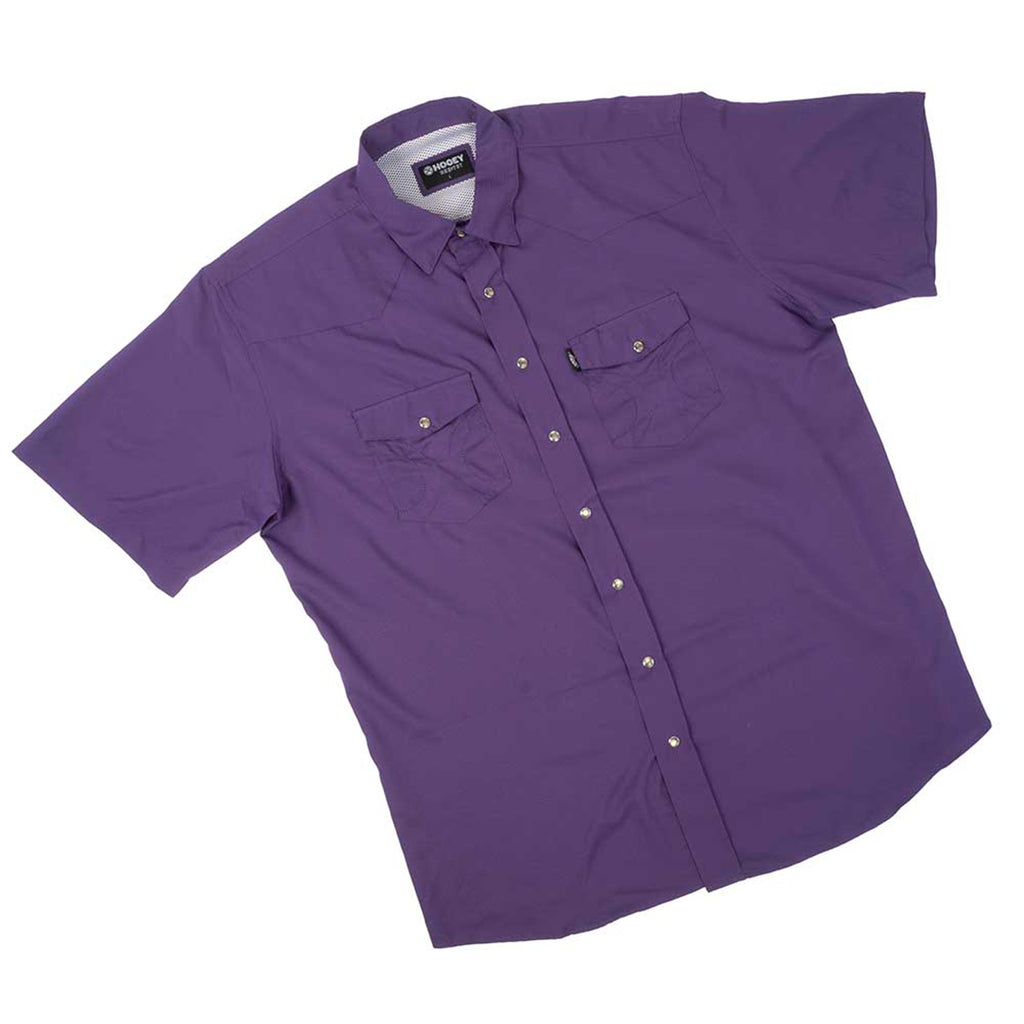 Hooey Men's "SOL" Purple Short Sleeve Snap