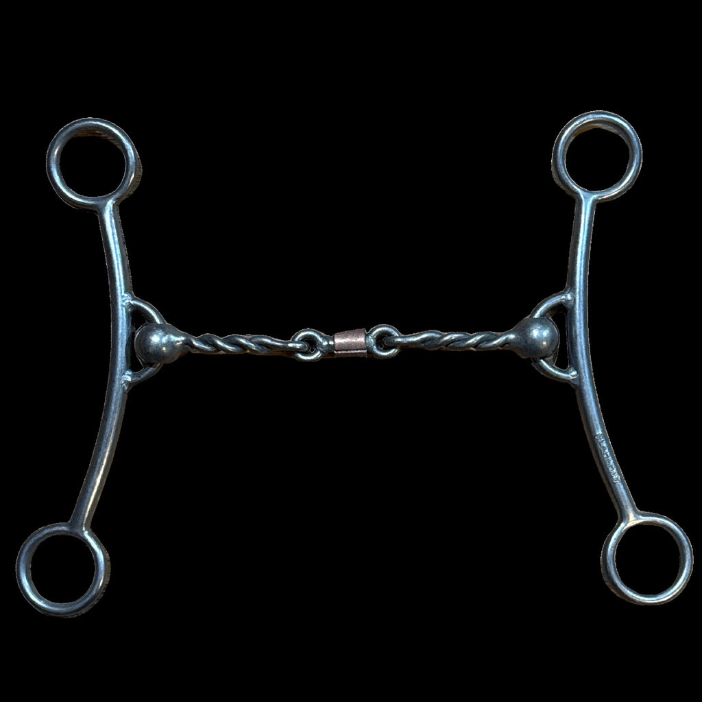 Duke shank with twisted wire dogbone mouthpiece.