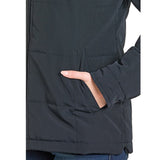 Panhandle Women's Puffer Jacket In Black & Brown Two Tone Color Pocket View