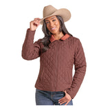 Panhandle Slim women's Reversible Quilted Jacket-Brown