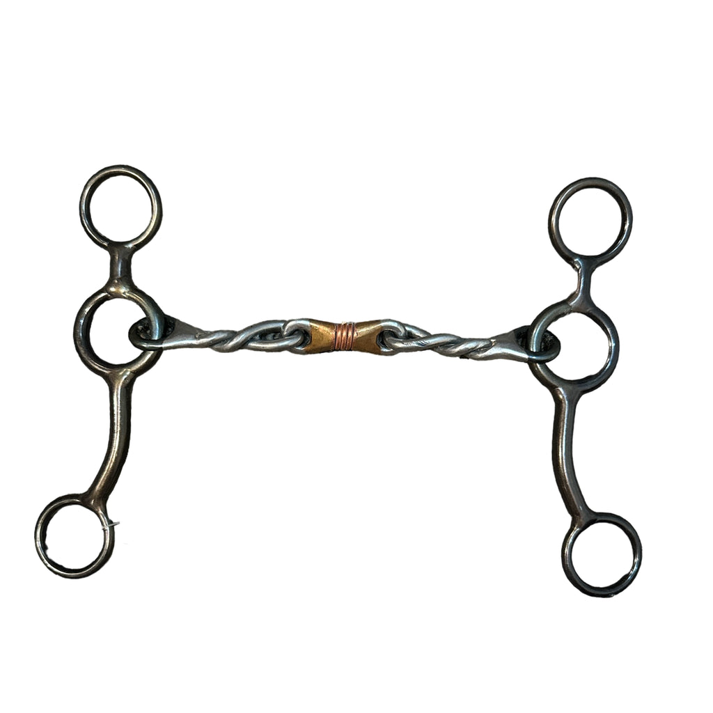 Dutton 3 Piece Twisted Dog Bone Snaffle Bit