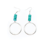 West and Company Turquoise Disc Hoop Earrings