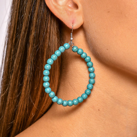 West and Company Turquoise Hoop Earrings