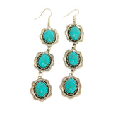 3 Tier Turquoise Earring on Fishhook