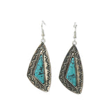 Turquoise Triangular Earrings