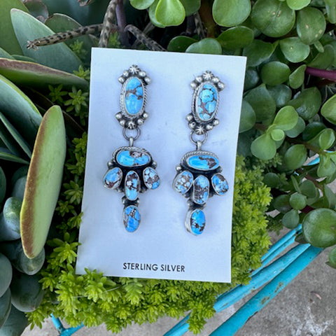 "Rainey" Golden Hills 6 Stone Earrings