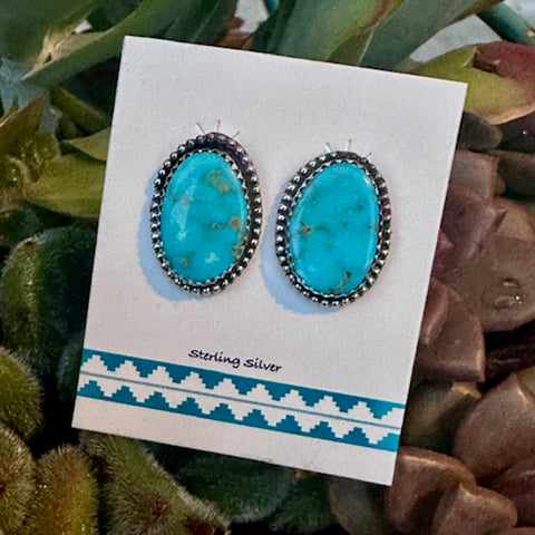 Kingman Oval Studs made by Esther White