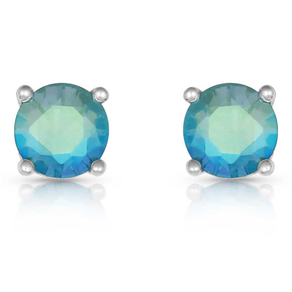 Fancy Blue Studded Earrings 