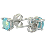 Fancy Blue Studded Earrings- Side Views