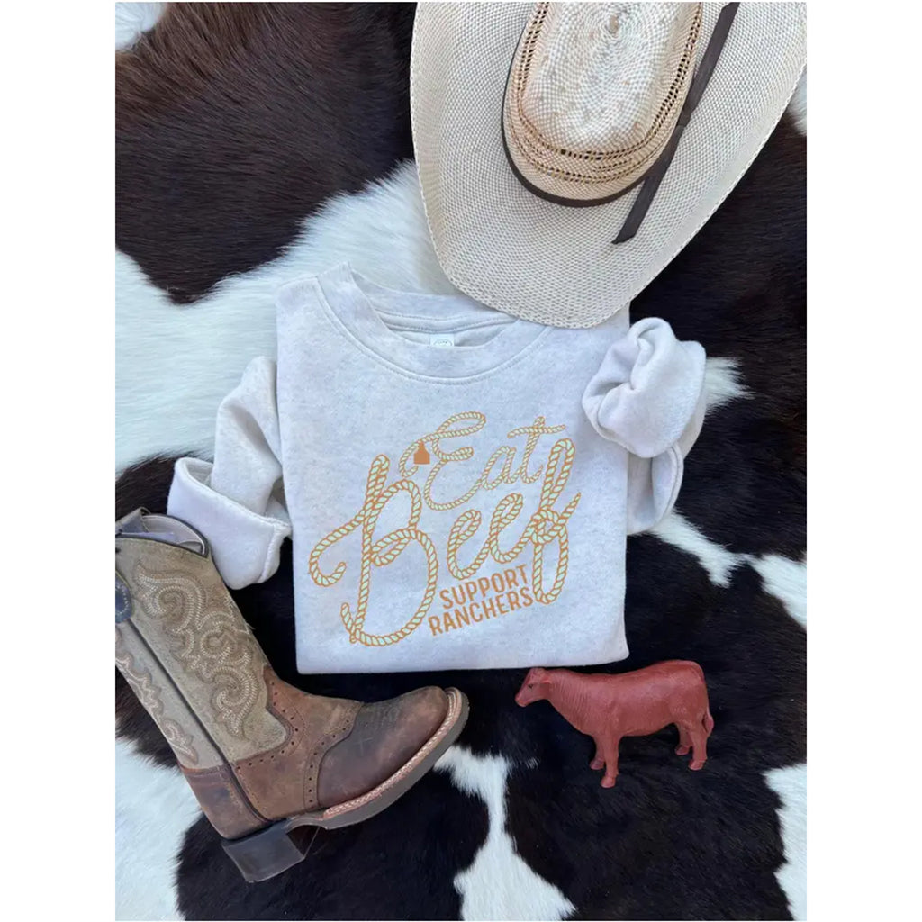 Eat beef crew neck sweatshirt 