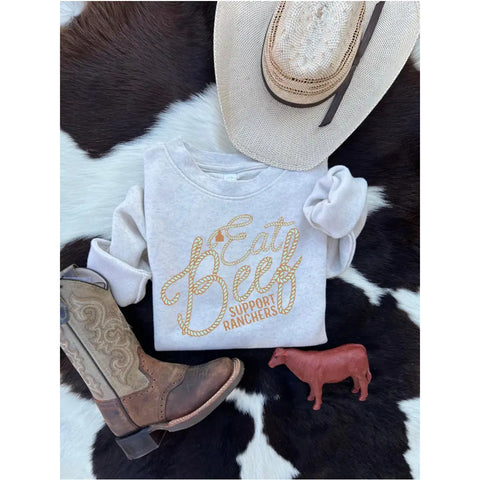 Eat beef crew neck sweatshirt 