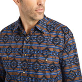 Ariat Men's Giannis Blue Southwest Long Sleeve Shirt