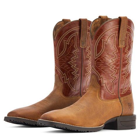 Sorrel/Red Square Toe Boots