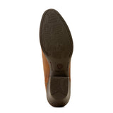 Underside shot of Ariat Women’s Heritage R Toe Western Boot showing the sole design and heel shape.