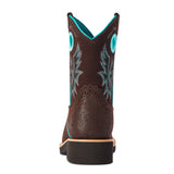 Ariat Chocolate Fatbaby Youth Boot showing Fatbaby toe Back View