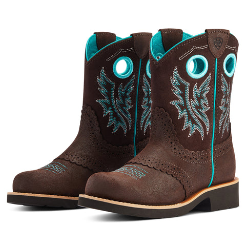 Ariat Chocolate Fatbaby Youth Boot showing Fatbaby toe