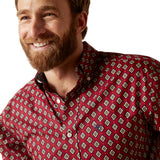 Ariat Men's Red Diamond Print Shirt