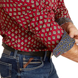 Ariat Men's Red Diamond Print Shirt