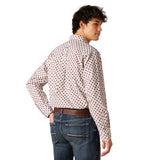 Ariat White and Red Geo Print Shirt
