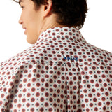 Ariat White and Red Geo Print Shirt