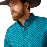 Ariat Men's Teal Diamond Print Shirt