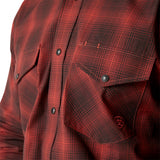 Ariat Men's Stenson Red/Black Snap Shirt