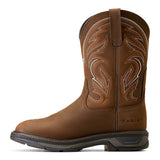  Ariat WorkHog XT Distressed Brown Roper Toe Boots Side View