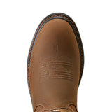  Ariat WorkHog XT Distressed Brown Roper Toe Boots Toe View
