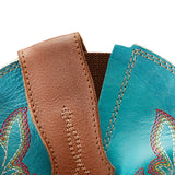 Ariat Women's Tan & Turquoise Round Up Square Toe Boots