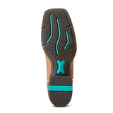 Ariat Women's Tan & Turquoise Round Up Square Toe Boots