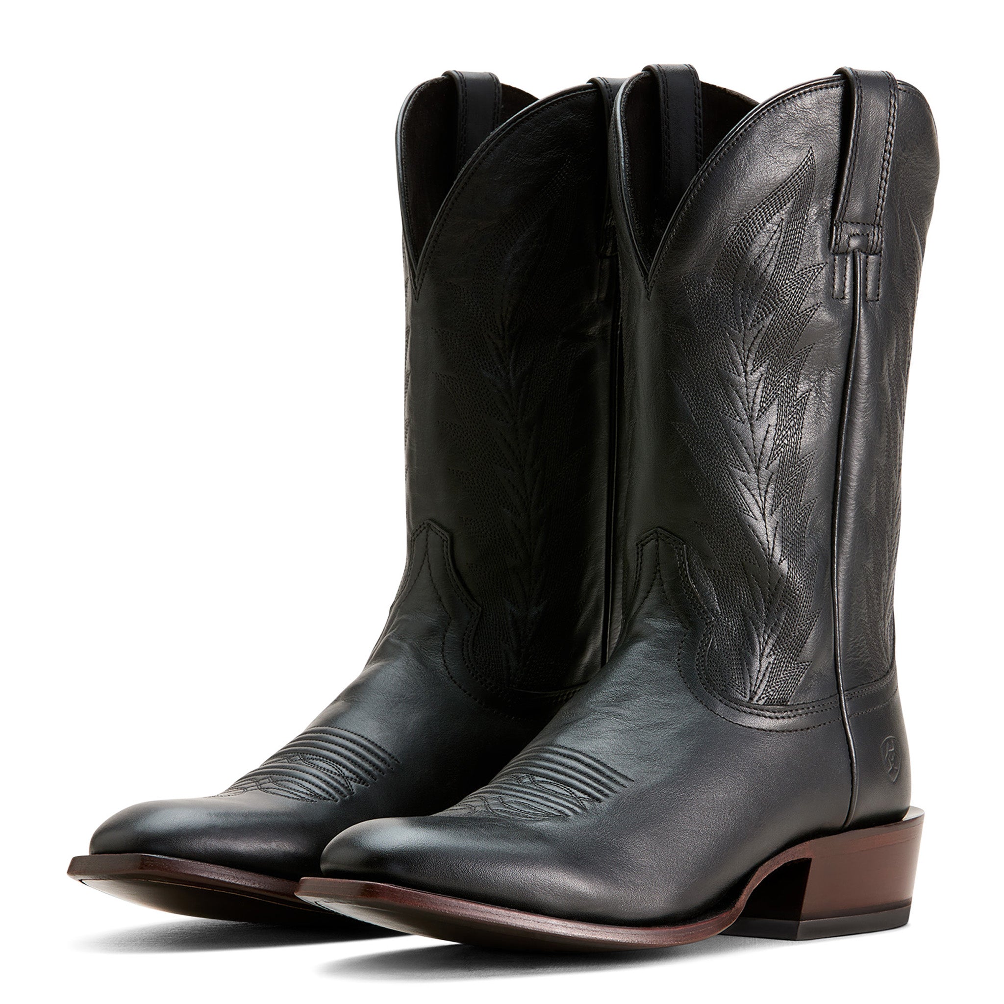 black dress cowboy boots men Men's Desperado Square Toe Boot In Matte these boots feature intricate square toe stitching and laser details for a bold and stylish look Stetson Men's Alligator Cowboy Boots