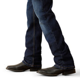 Side profile of Ariat B5 boys jeans highlighting slim straight leg cut