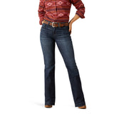 ARIAT HIGH RISE FRAZEY SLIM TROUSER - LADIES JEANS -Dark Wash front view