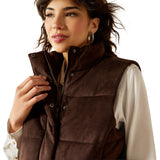 Up-Close View of faux leather vest