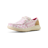 Ariat Pink Pig Print Hilo Shoes Front View