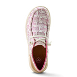Ariat Pink Pig Print Hilo Shoes Top View