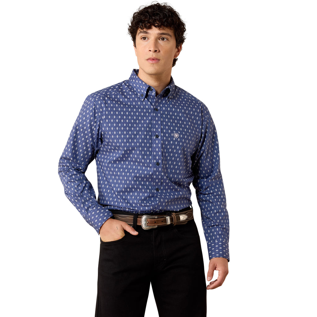 Ariat Blue Geo Print Long Sleeve