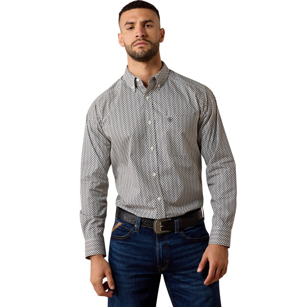 Ariat White Geometrical Print Long Sleeve