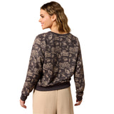 Ariat Essential Crew sweatshirt featuring a relaxed fit, soft fabric, and retro rodeo graphic across the back.