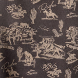 Ariat Essential Crew sweatshirt retro rodeo graphic close up.