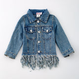 Fringe Jean Denim Jacket for toddlers