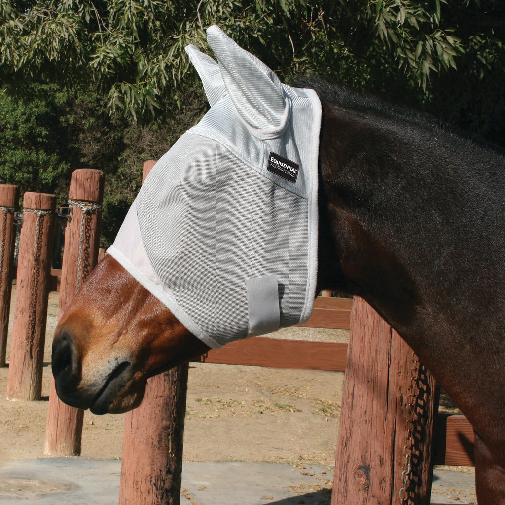 grey fly mask with ears