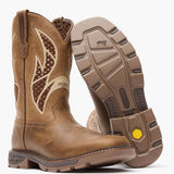 Georgia Boot Carbo-Tec FLX Alloy Toe Pull-on with InsulKul™ Work Boot in Brown/Tan Outsole View