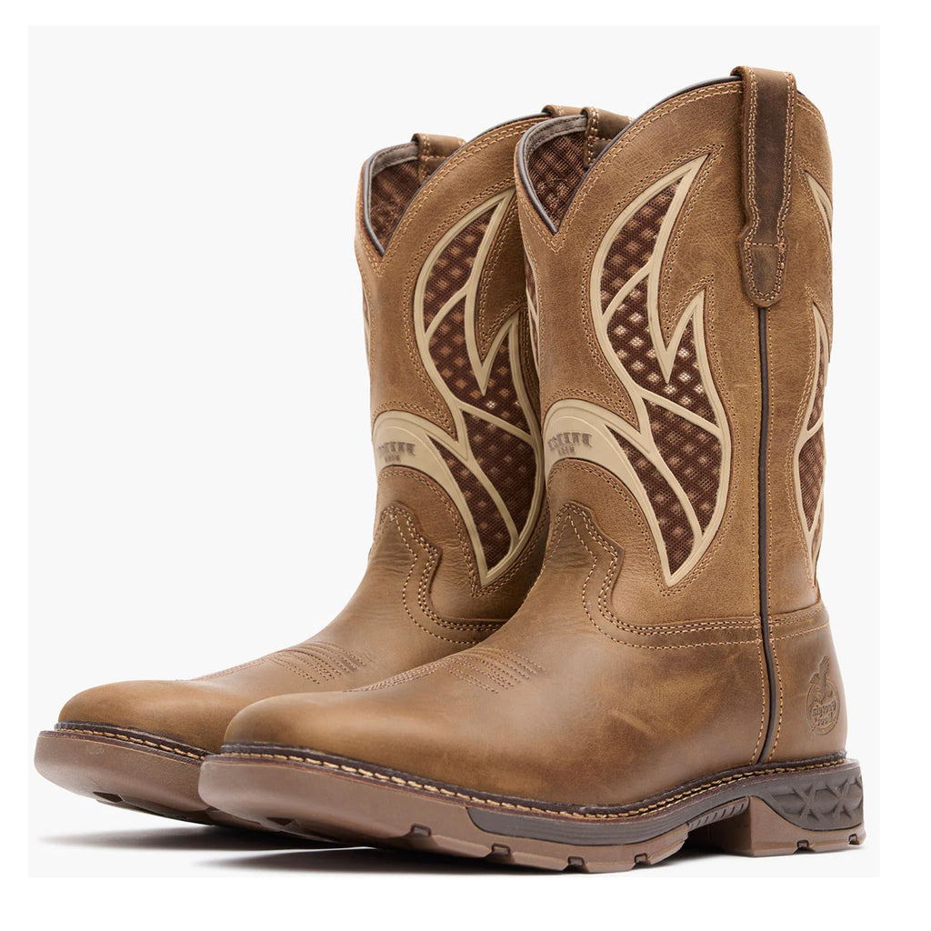 Georgia Boot Carbo-Tec FLX Alloy Toe Pull-on with InsulKul™ Work Boot in Brown/Tan
