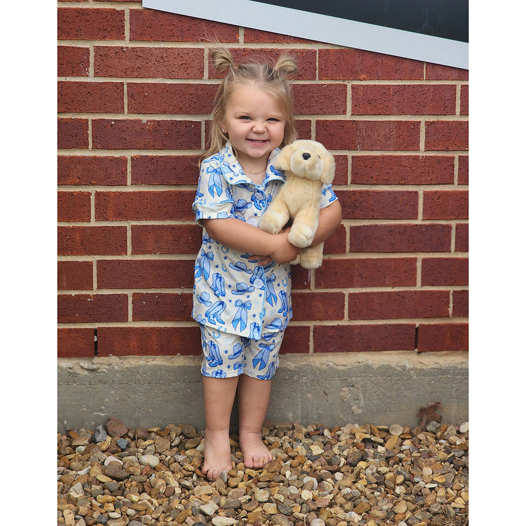 Blue Boots girls pajama set 