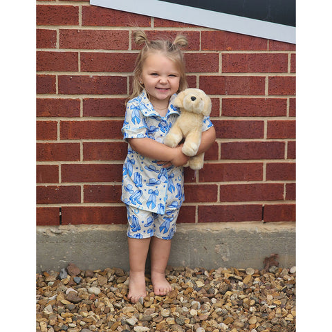 Blue Boots girls pajama set 